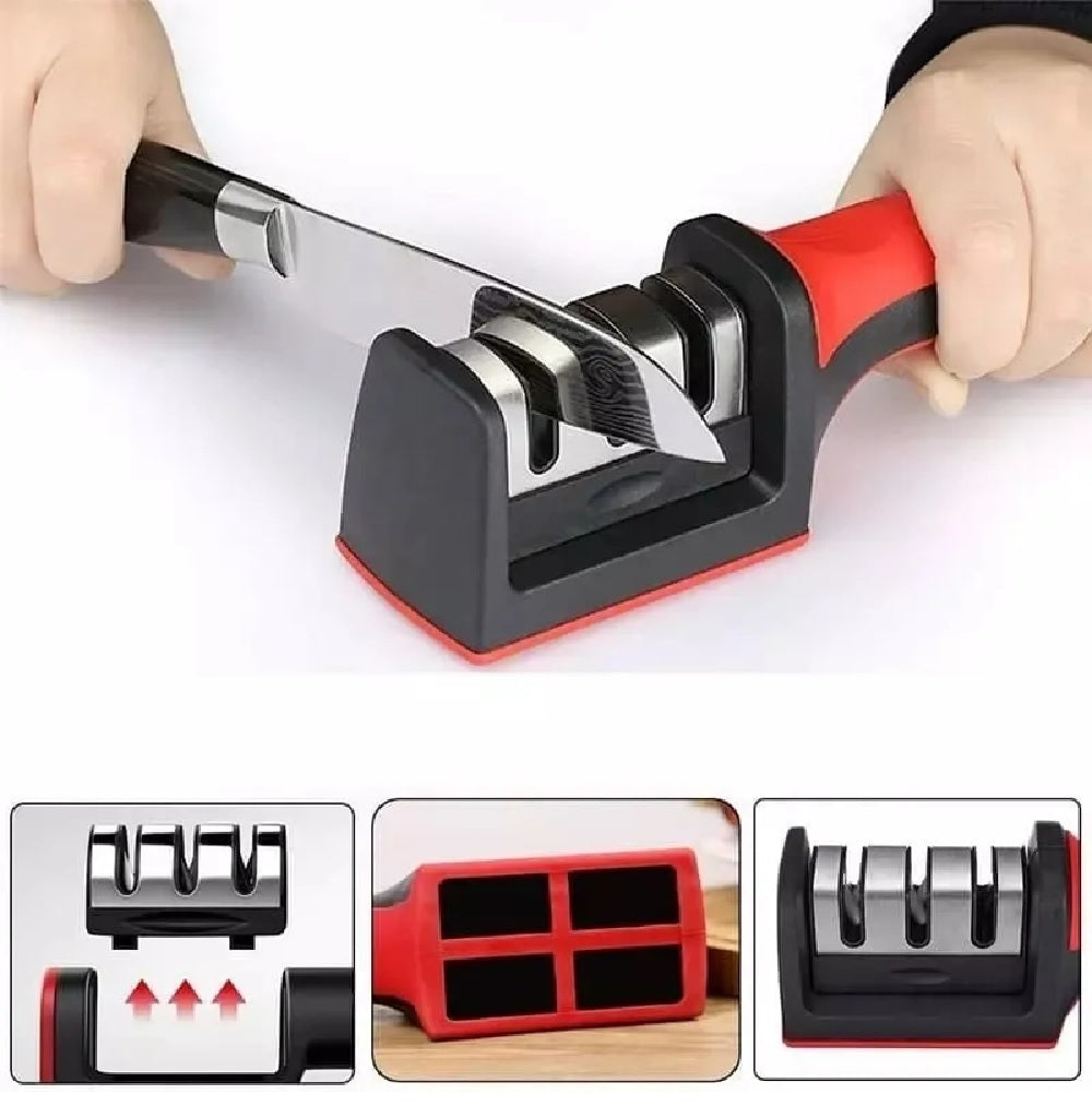 Afilador De Cuchillos Ergonómico Acero